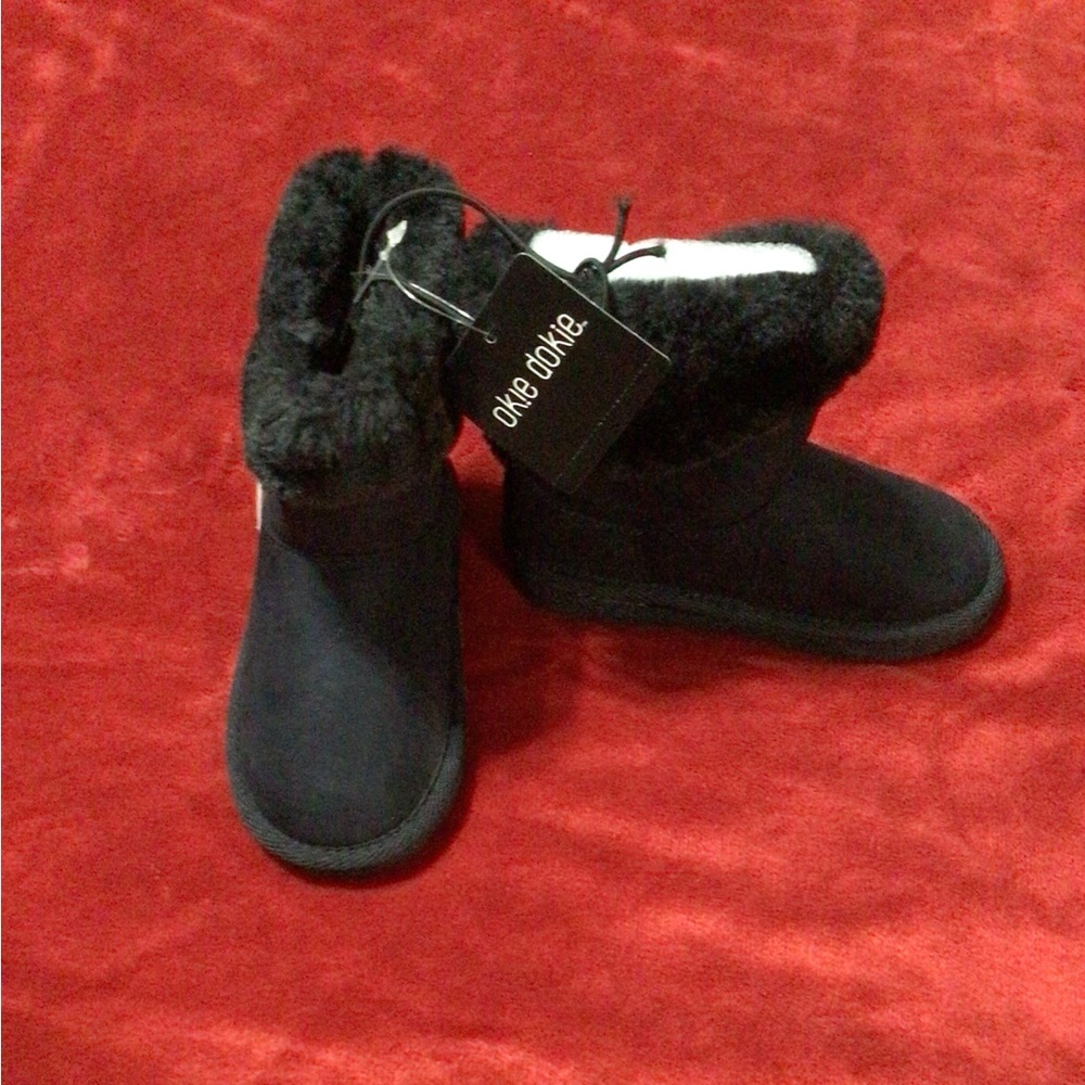 New Okie Dokie Girls Size 8 M Faux Fur Lined Boots